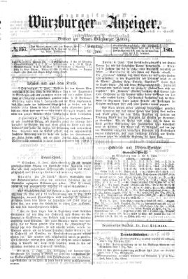 Würzburger Anzeiger (Neue Würzburger Zeitung) Sonntag 9. Juni 1861
