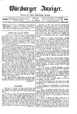 Würzburger Anzeiger (Neue Würzburger Zeitung) Montag 19. August 1861