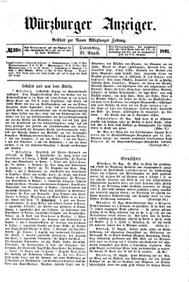 Würzburger Anzeiger (Neue Würzburger Zeitung) Donnerstag 29. August 1861