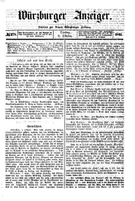 Würzburger Anzeiger (Neue Würzburger Zeitung) Dienstag 8. Oktober 1861