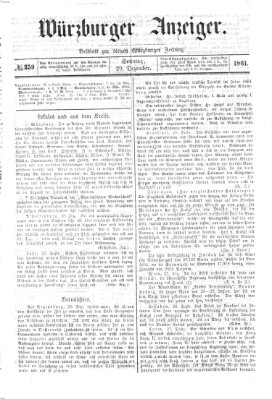 Würzburger Anzeiger (Neue Würzburger Zeitung) Sonntag 29. Dezember 1861