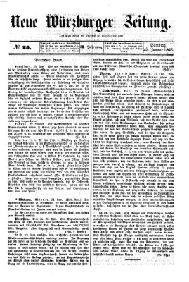 Neue Würzburger Zeitung Samstag 25. Januar 1862