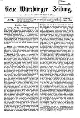 Neue Würzburger Zeitung Samstag 15. März 1862