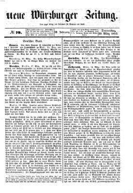 Neue Würzburger Zeitung Donnerstag 20. März 1862