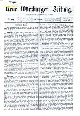 Neue Würzburger Zeitung Dienstag 1. April 1862