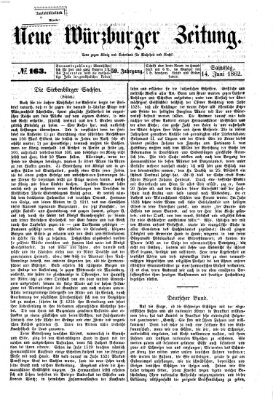 Neue Würzburger Zeitung Samstag 14. Juni 1862