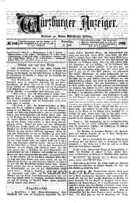 Würzburger Anzeiger (Neue Würzburger Zeitung) Dienstag 8. Juli 1862
