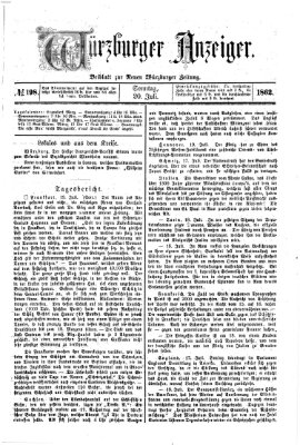 Würzburger Anzeiger (Neue Würzburger Zeitung) Sonntag 20. Juli 1862
