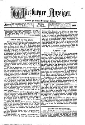 Würzburger Anzeiger (Neue Würzburger Zeitung) Montag 13. Oktober 1862
