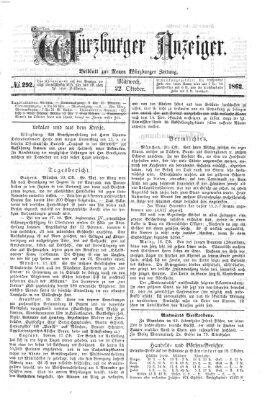 Würzburger Anzeiger (Neue Würzburger Zeitung) Mittwoch 22. Oktober 1862