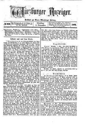 Würzburger Anzeiger (Neue Würzburger Zeitung) Dienstag 11. November 1862