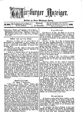 Würzburger Anzeiger (Neue Würzburger Zeitung) Mittwoch 19. November 1862