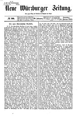Neue Würzburger Zeitung Samstag 10. Januar 1863