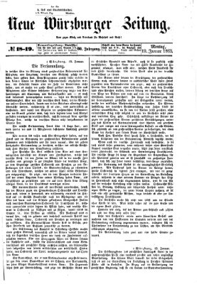Neue Würzburger Zeitung Montag 19. Januar 1863