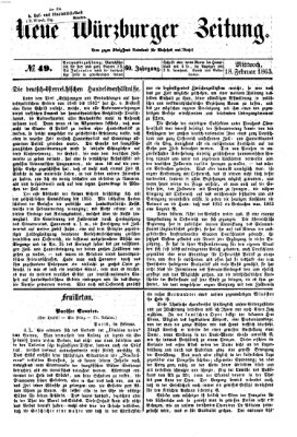 Neue Würzburger Zeitung Mittwoch 18. Februar 1863