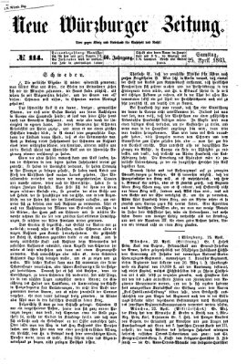 Neue Würzburger Zeitung Samstag 25. April 1863