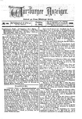 Würzburger Anzeiger (Neue Würzburger Zeitung) Samstag 21. März 1863