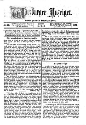 Würzburger Anzeiger (Neue Würzburger Zeitung) Freitag 10. April 1863