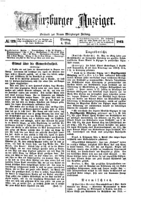 Würzburger Anzeiger (Neue Würzburger Zeitung) Montag 4. Mai 1863