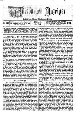 Würzburger Anzeiger (Neue Würzburger Zeitung) Mittwoch 13. Mai 1863