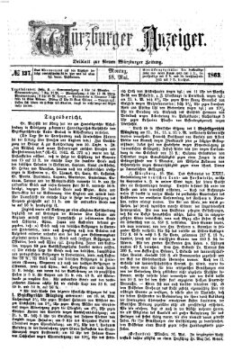 Würzburger Anzeiger (Neue Würzburger Zeitung) Montag 18. Mai 1863