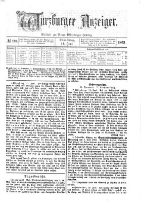 Würzburger Anzeiger (Neue Würzburger Zeitung) Donnerstag 11. Juni 1863