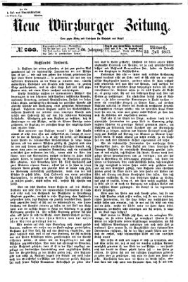 Neue Würzburger Zeitung Mittwoch 22. Juli 1863