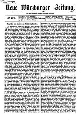 Neue Würzburger Zeitung Mittwoch 7. Oktober 1863
