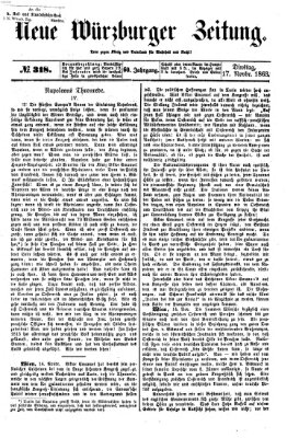 Neue Würzburger Zeitung Dienstag 17. November 1863