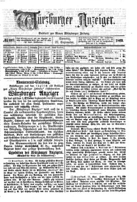 Würzburger Anzeiger (Neue Würzburger Zeitung) Sonntag 27. September 1863