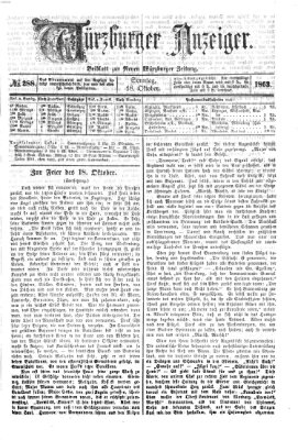 Würzburger Anzeiger (Neue Würzburger Zeitung) Sonntag 18. Oktober 1863
