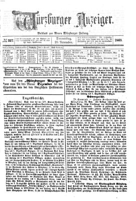 Würzburger Anzeiger (Neue Würzburger Zeitung) Donnerstag 26. November 1863