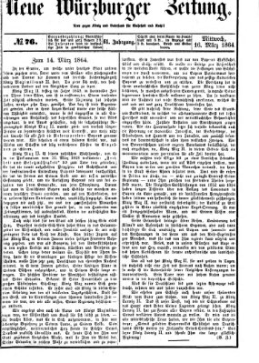 Neue Würzburger Zeitung Mittwoch 16. März 1864