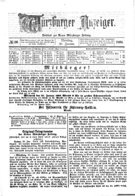 Würzburger Anzeiger (Neue Würzburger Zeitung) Dienstag 26. Januar 1864