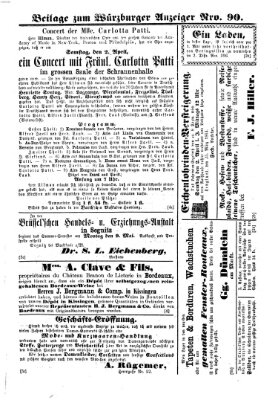 Würzburger Anzeiger (Neue Würzburger Zeitung) Donnerstag 31. März 1864