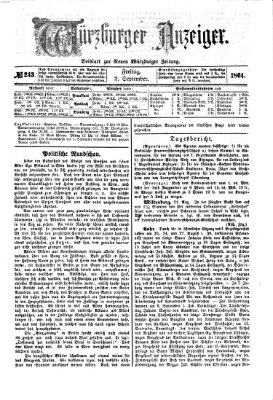 Würzburger Anzeiger (Neue Würzburger Zeitung) Freitag 2. September 1864