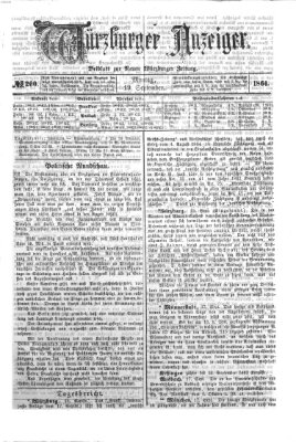Würzburger Anzeiger (Neue Würzburger Zeitung) Montag 19. September 1864