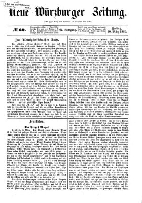 Neue Würzburger Zeitung Freitag 10. März 1865