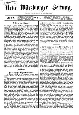 Neue Würzburger Zeitung Dienstag 28. März 1865