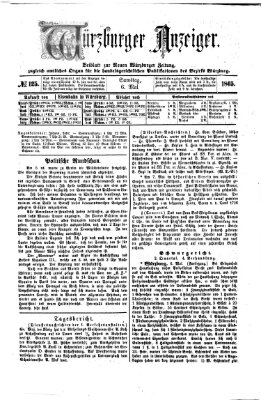 Würzburger Anzeiger (Neue Würzburger Zeitung) Samstag 6. Mai 1865