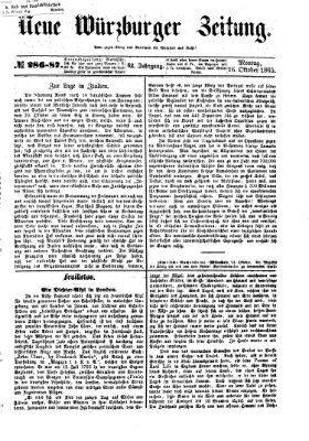 Neue Würzburger Zeitung Montag 16. Oktober 1865