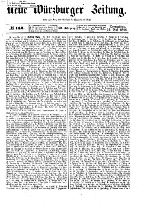 Neue Würzburger Zeitung Donnerstag 24. Mai 1866