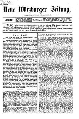 Neue Würzburger Zeitung Donnerstag 21. Juni 1866