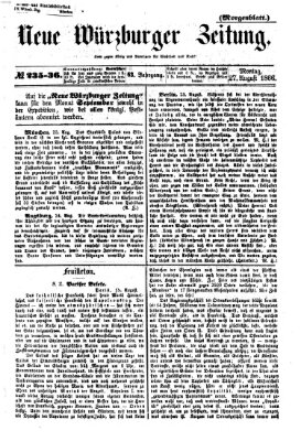 Neue Würzburger Zeitung Montag 27. August 1866