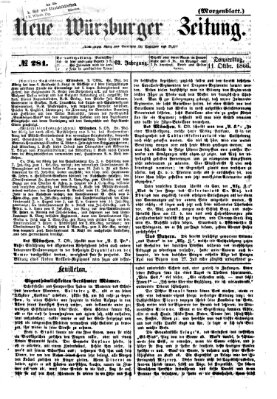 Neue Würzburger Zeitung Donnerstag 11. Oktober 1866