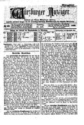 Würzburger Anzeiger (Neue Würzburger Zeitung) Samstag 21. Juli 1866