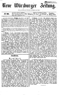 Neue Würzburger Zeitung Samstag 2. März 1867