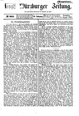 Neue Würzburger Zeitung Samstag 3. August 1867