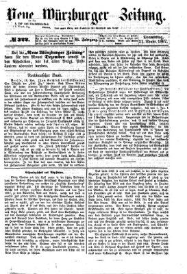 Neue Würzburger Zeitung Donnerstag 21. November 1867