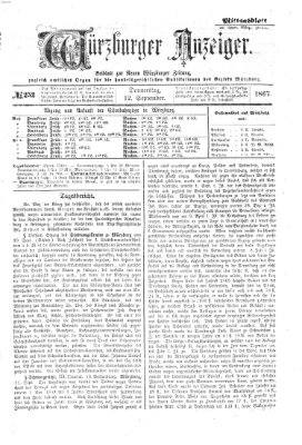 Würzburger Anzeiger (Neue Würzburger Zeitung) Donnerstag 12. September 1867